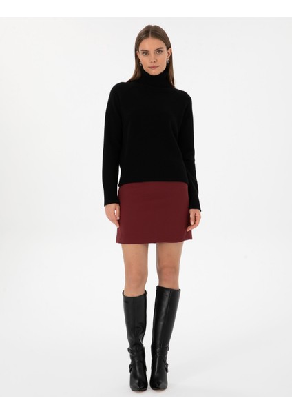 Kadın Siyah Comfort Fit Kazak 50310938-VR046 fırsatları