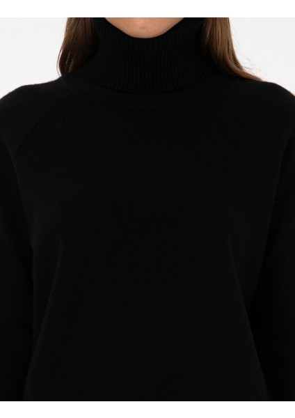 Kadın Siyah Comfort Fit Kazak 50310938-VR046