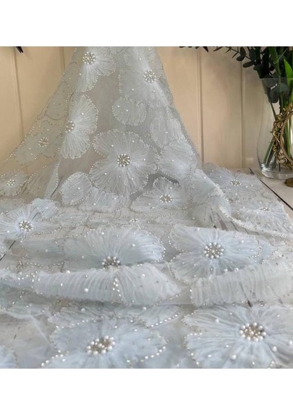 Ithal Incili Taş Işlemeli Muazzam Dantel Bebe Mavi Renktedir modelleri