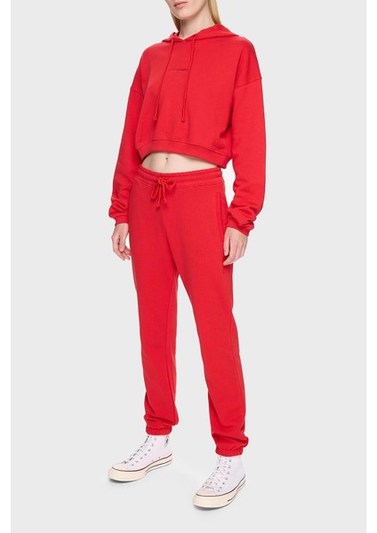 Pamuklu Crop Fit Kapüşonlu Sweat Bayan Sweat LB24FWESSFUHD fiyatları