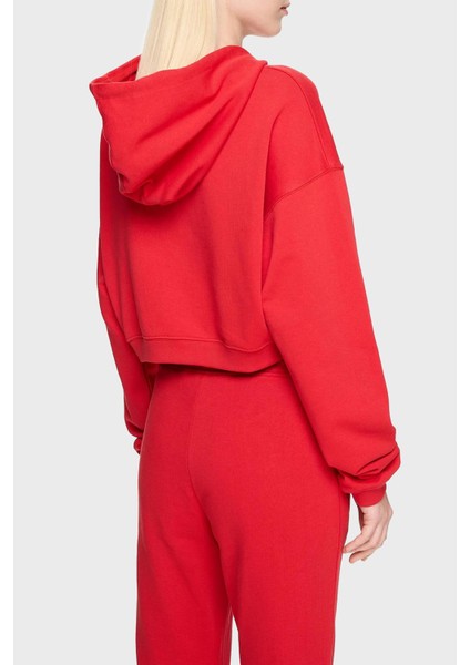 Pamuklu Crop Fit Kapüşonlu Sweat Bayan Sweat LB24FWESSFUHD modelleri