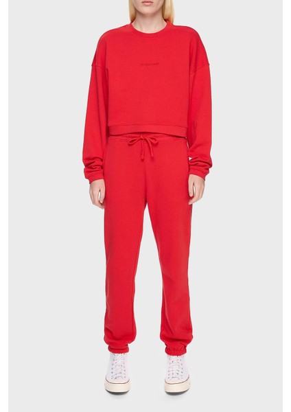 % 100 Pamuklu Relaxed Fit Bisiklet Yaka Sweat Bayan Sweat LB24FWESSFUSW fiyatları