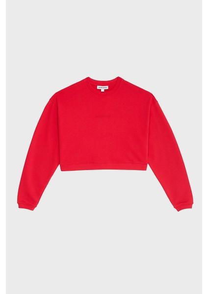 % 100 Pamuklu Relaxed Fit Bisiklet Yaka Sweat Bayan Sweat LB24FWESSFUSW