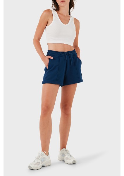 % 100 Pamuk Regular Fit Yüksek Bel Çimalı Short Bayan Short Lbnoosessfuso