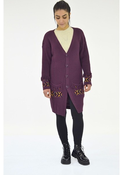 Püskül Detaylı Triko Ceket fiyatları