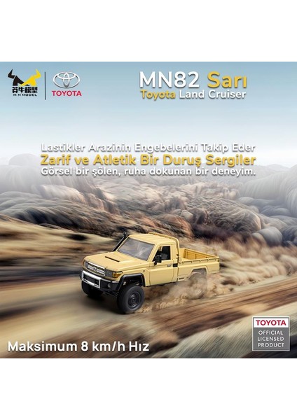 MN82 1/12 Toyota Land Cruiser LC79 4WD Rc Model Crawler Offroad Uzaktan Kumandalı Araba Truck Rtr Lisanslı Sarı+Dahili Işık Seti fiyatları