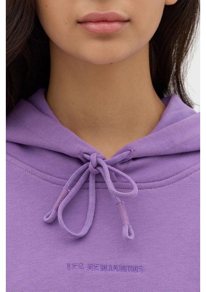 Kapüşonlu % 100 Pamuk Crop Fit Sweat Bayan Sweat LB23FWESSFUHD indirimleri