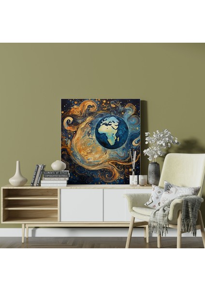 Kozmik Dünya Haritası Kanvas Tablo - Dünya Haritası Kanvas Tablo Hayranlık fiyatları