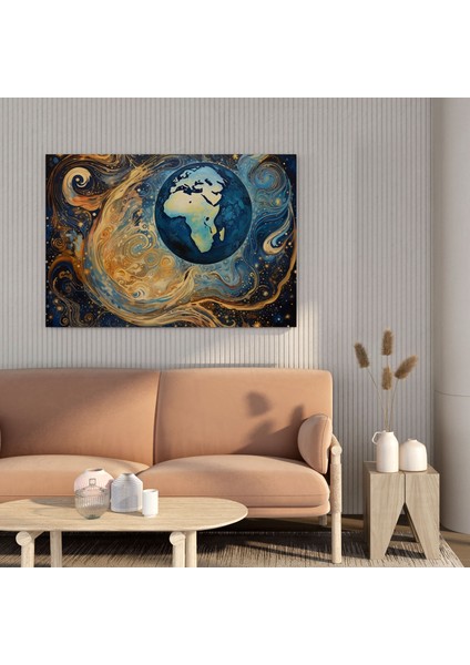 Kozmik Dünya Haritası Kanvas Tablo - Dünya Haritası Kanvas Tablo Hayranlık modelleri