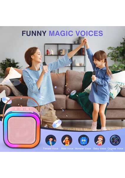 Mini Taşınabilir Bluetooth Karaoke Hoparlör Kablosuz Mikrofon Ses Bombası fırsatları