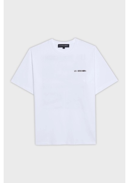 Sırt Baskılı Pamuklu Relaxed Fit Bisiklet Yaka T Shirt Erkek T Shirt LB25SSUNLMUTS