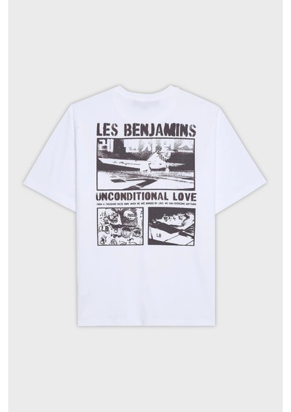 Sırt Baskılı Pamuklu Relaxed Fit Bisiklet Yaka T Shirt Erkek T Shirt LB25SSUNLMUTS fiyatları