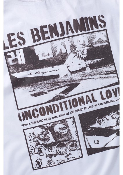 Sırt Baskılı Pamuklu Relaxed Fit Bisiklet Yaka T Shirt Erkek T Shirt LB25SSUNLMUTS modelleri