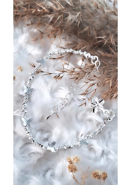 Kelebekli Gümüş Renk Çelik Kaplama Bileklik fırsatları