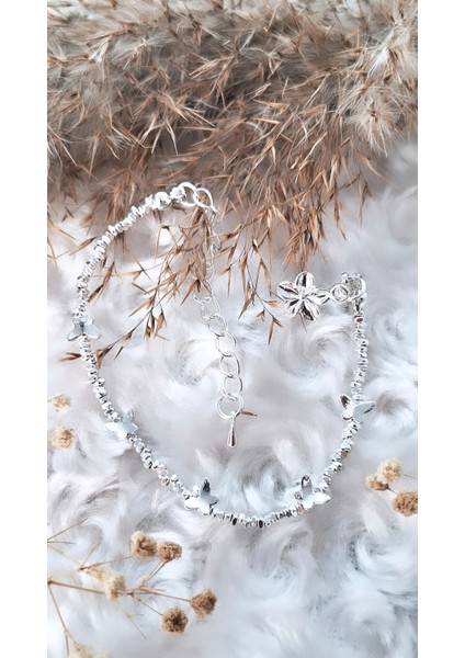 Kelebekli Gümüş Renk Çelik Kaplama Bileklik indirimleri