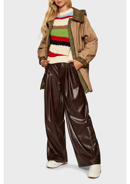 Logolu Deri Sneaker Ayakkabı 43F5DTFS6L150 Bayan Ayakkabı 43F5DTFS6L 150 fiyatları