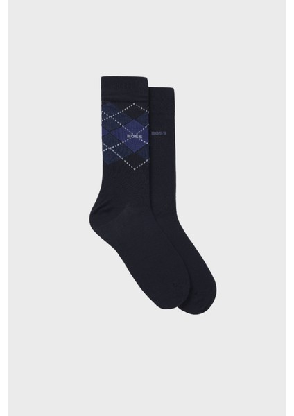 Desenli Streç Pamuklu Uzun Çorap Erkek Çorap 50478352 403