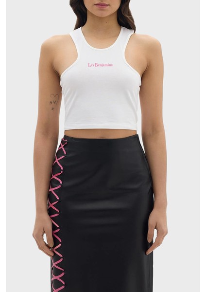 Pamuklu Cropped Fit Top Bayan Top LB24SSKISFUTN