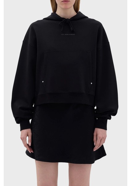 Crop Fit Kapüşonlu Sweat Bayan Sweat LB23FWCLAFUHD