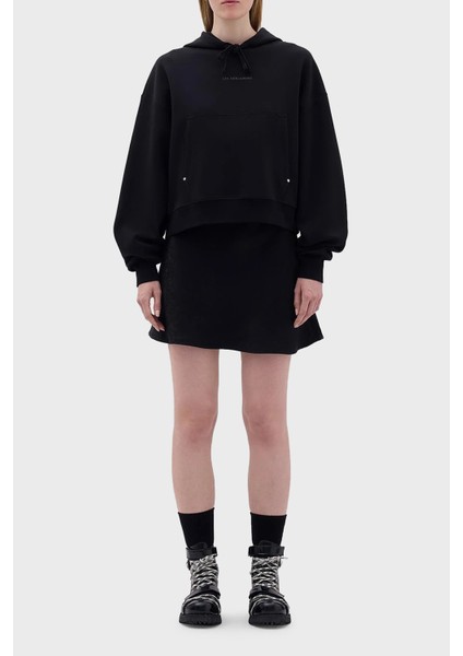 Crop Fit Kapüşonlu Sweat Bayan Sweat LB23FWCLAFUHD fiyatları