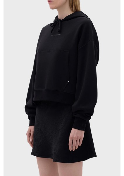 Crop Fit Kapüşonlu Sweat Bayan Sweat LB23FWCLAFUHD fırsatları