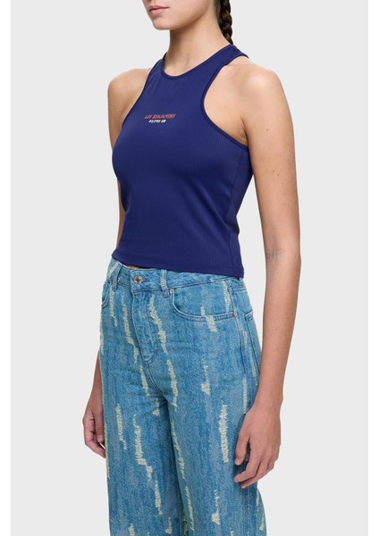 Slim Fit Halter Yaka Logolu Top Bayan Top LB25SSUNLFUTN fiyatları