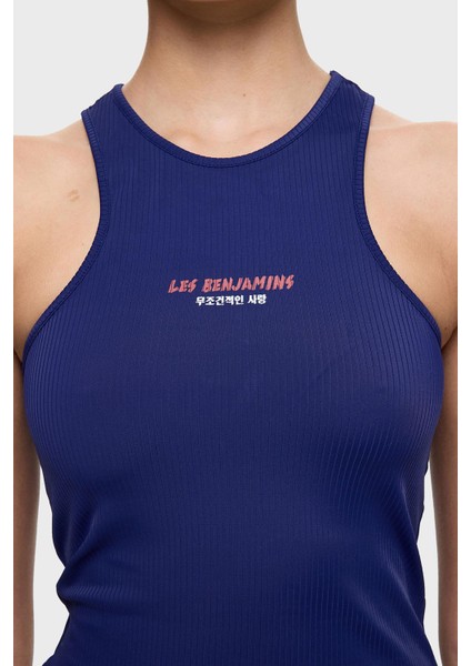 Slim Fit Halter Yaka Logolu Top Bayan Top LB25SSUNLFUTN fırsatları