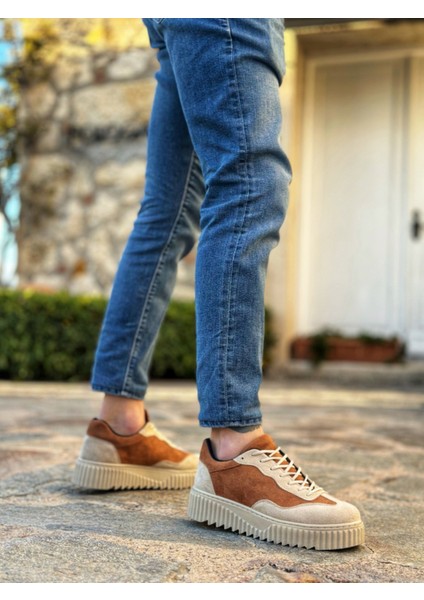 ET0802 Taba Süet Yüksek Taban Erkek Günlük Ayakkabı fiyatları