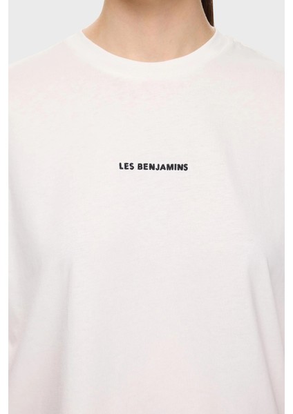 % 100 Pamuk Oversize Fit Bisiklet Yaka Logolu T Shirt Bayan T Shirt Lbnoosessfuts fırsatları