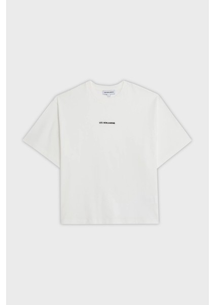 % 100 Pamuk Oversize Fit Bisiklet Yaka Logolu T Shirt Bayan T Shirt Lbnoosessfuts indirimleri