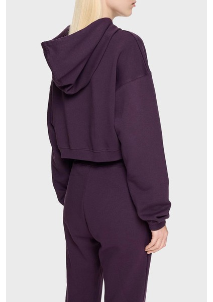Pamuklu Crop Fit Kapüşonlu Sweat Bayan Sweat LB24FWESSFUHD modelleri