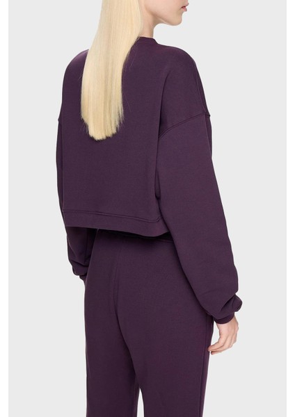 % 100 Pamuklu Relaxed Fit Bisiklet Yaka Sweat Bayan Sweat LB24FWESSFUSW modelleri