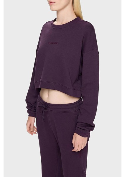 % 100 Pamuklu Relaxed Fit Bisiklet Yaka Sweat Bayan Sweat LB24FWESSFUSW indirimleri