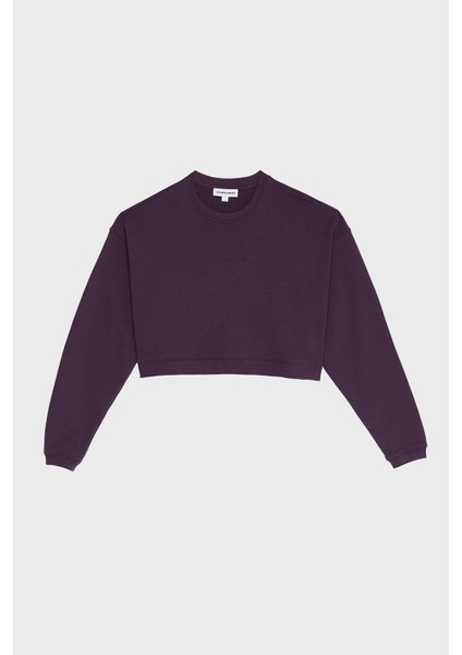 % 100 Pamuklu Relaxed Fit Bisiklet Yaka Sweat Bayan Sweat LB24FWESSFUSW