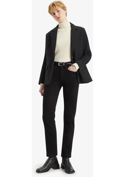 724 Streç Pamuklu Straight Fit Yüksek Bel Düz Paça Jeans Bayan Kot Pantolon A7744