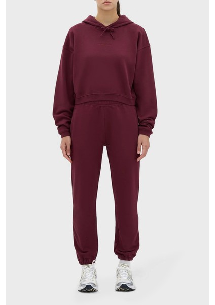 Kapüşonlu % 100 Pamuk Crop Fit Sweat Bayan Sweat LB23FWESSFUHD fiyatları