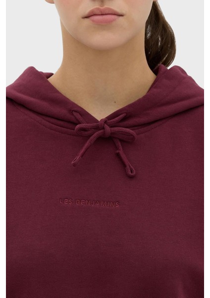 Kapüşonlu % 100 Pamuk Crop Fit Sweat Bayan Sweat LB23FWESSFUHD indirimleri