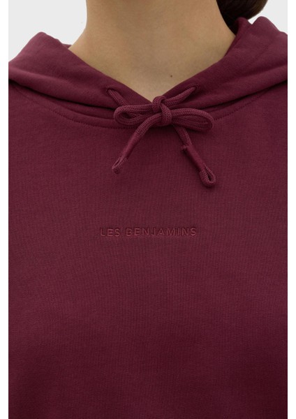 Kapüşonlu % 100 Pamuk Crop Fit Sweat Bayan Sweat LB23FWESSFUHD