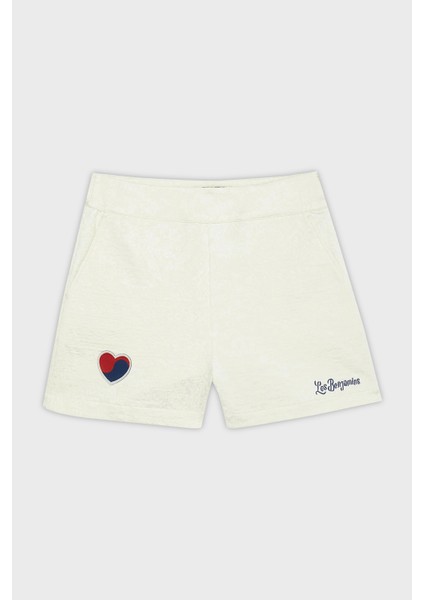 Pamuklu Regular Fit Yüksek Bel Jakarlı Short Bayan Short LB25SSUNLFUSO