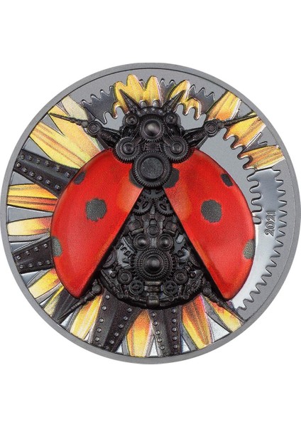 Rimagold Rimagold Mekanik Uğur Böceği Gümüş Sikke Coin