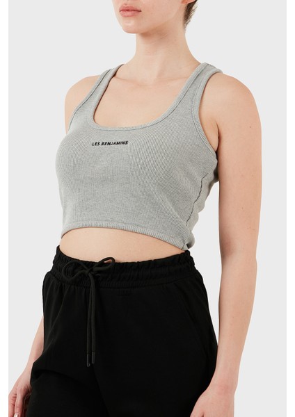 Pamuklu Slim Fit Kare Yaka Logolu Top Bayan Top Lbnoosessfutn indirimleri