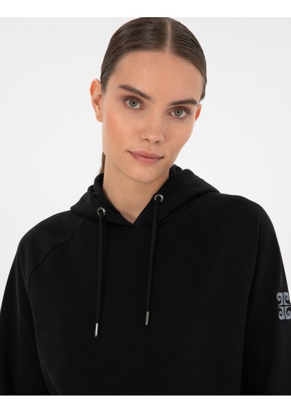 Kadın Siyah Comfort Fit Sweatshirt 50312020-VR046 fiyatları