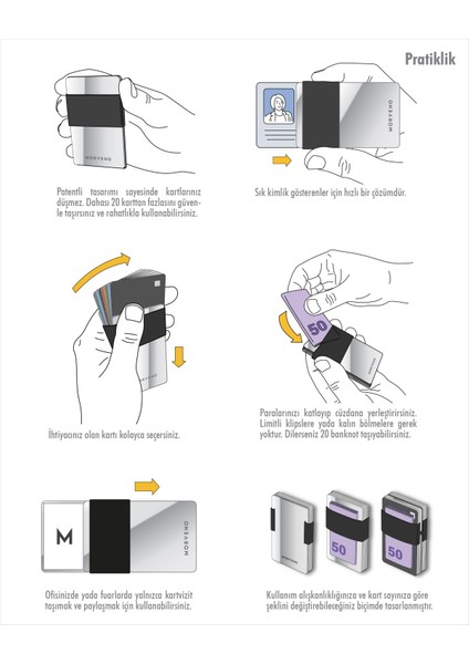 Metal Kartlık & Cüzdan - KLASİK PLUS - NFC & RFID Korumalı - Paslanmaz Çelik - Siyah indirimleri