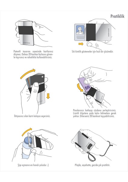 Metal Kartlık & Cüzdan - MACERACI PLUS - NFC & RFID Korumalı - Şişe Açacaklı - Paslanmaz Çelik - Siyah indirimleri