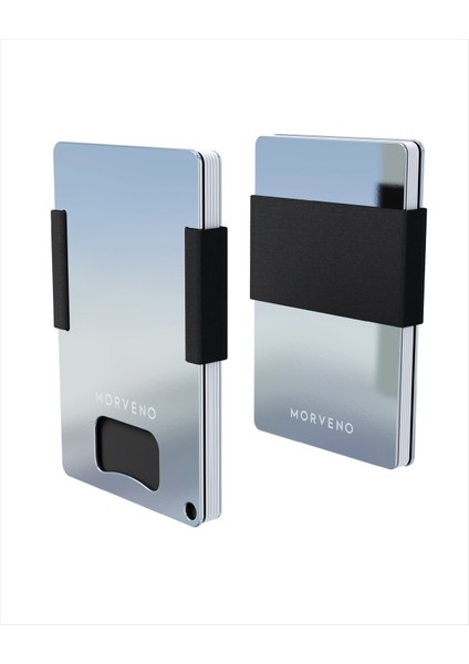 Metal Kartlık & Cüzdan - MACERACI PLUS - NFC & RFID Korumalı - Şişe Açacaklı - Paslanmaz Çelik - Siyah
