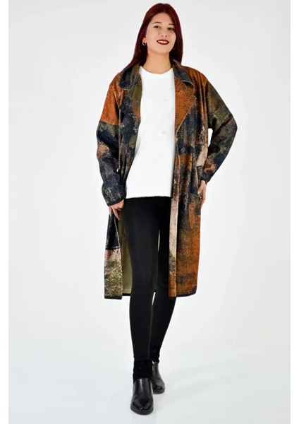 Batik Desen Uzun Ceket modelleri