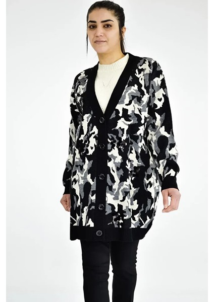 Kamuflaj Desenli Triko Ceket