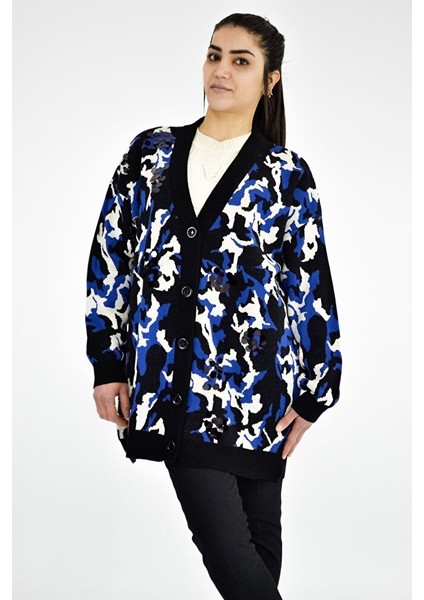 Kamuflaj Desenli Triko Ceket