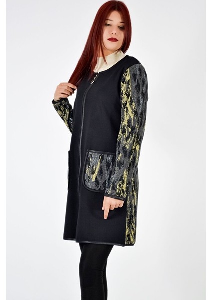 Kol ve Cep Detaylı Tunik Ceket - Siyah fırsatları