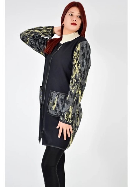 Kol ve Cep Detaylı Tunik Ceket - Siyah indirimleri